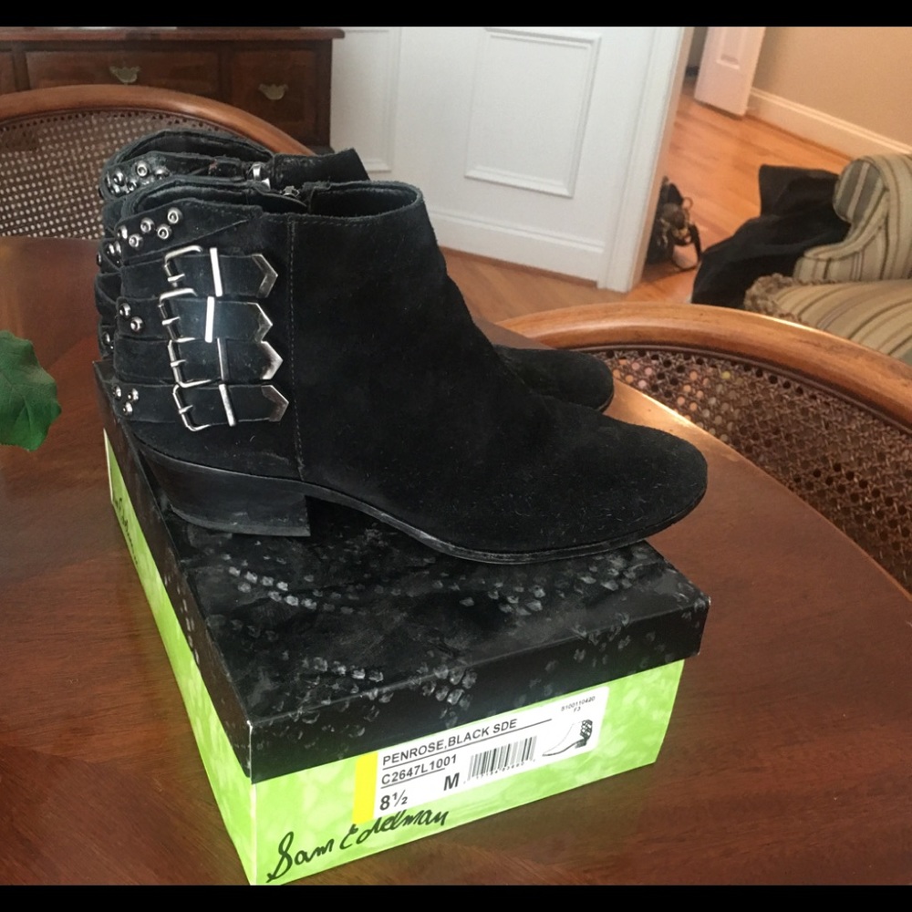 Women’s Sam Edelman Black Suede Booties